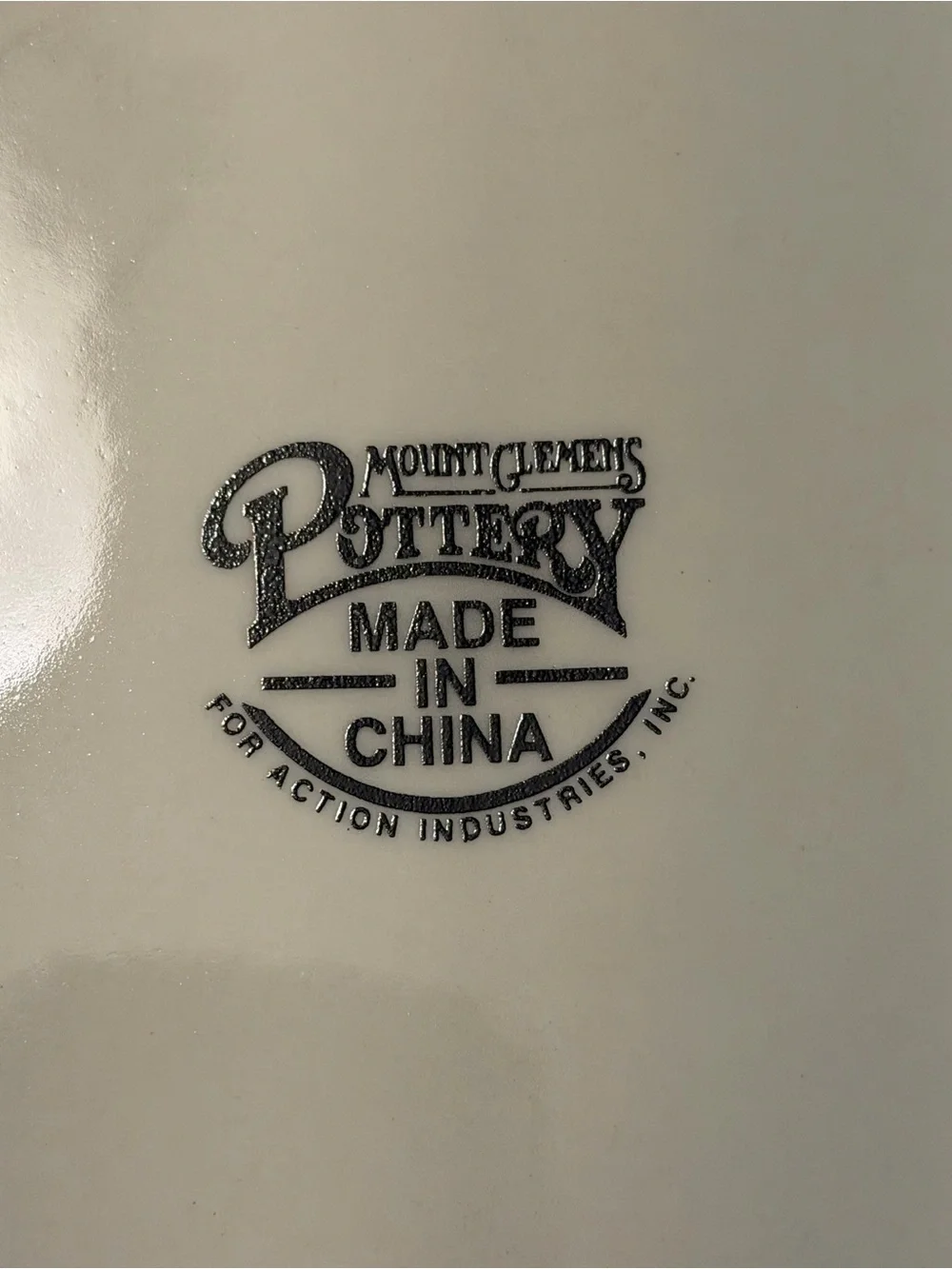 Vtg Mount Clemens Pottery Ceramic Pumpkin Pie Recipe Plate Dish, 11 Inch Deep